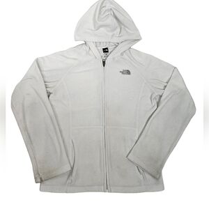North Face Glacier White Lightweight Fleece Full Zipper Jacket Size Medium Kids‎